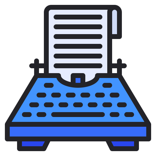 An illustration of a typewriter